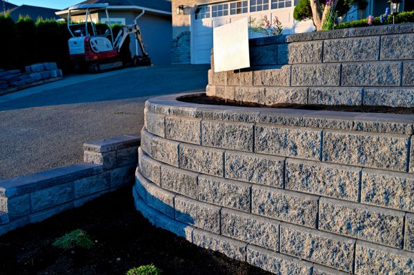 Stone Retaining Wall Repair in Hampton