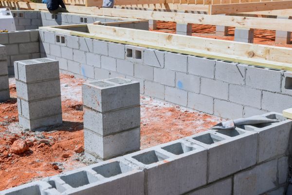 Cement Block Installation in Hampton